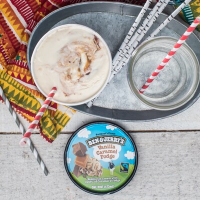 Use a Straw with melted ice cream