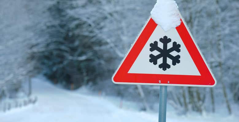 a snow sign