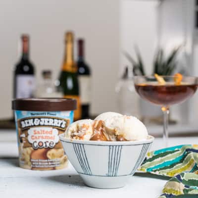 A Whiskey Cocktail with Salted Caramel Core