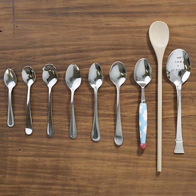 Different size spoons