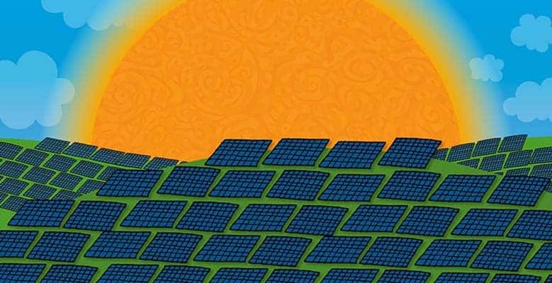 Earth full solar panels