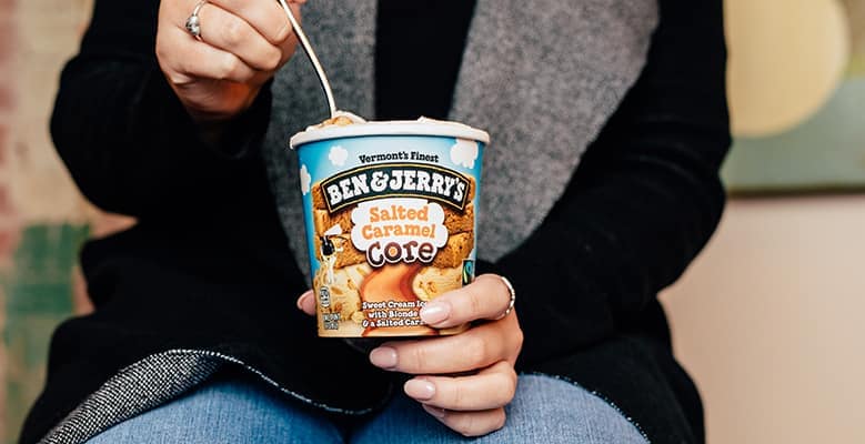 Ben and jerry's just eat top