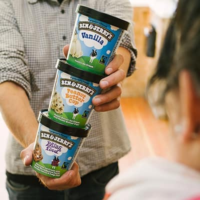3 free pints of Ben & Jerry's