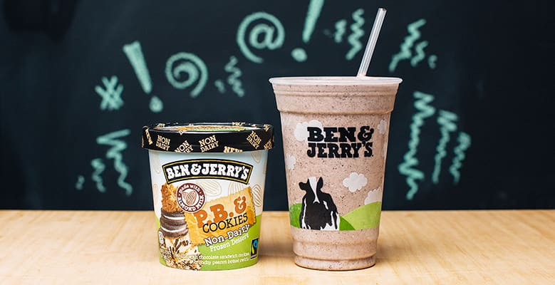 A milkshake and a pint of Ben & Jerry's ice cream