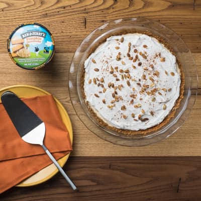 Pumpkin Cheesecake Ice Cream Pie