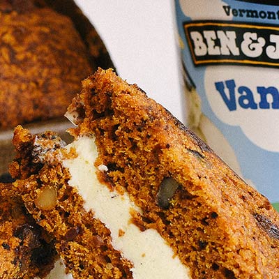 Pumpkin Bread Ice Cream Sandwiches