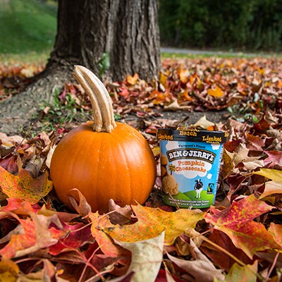 A pint of Ben & Jerry's Pumpkin Cheesecake