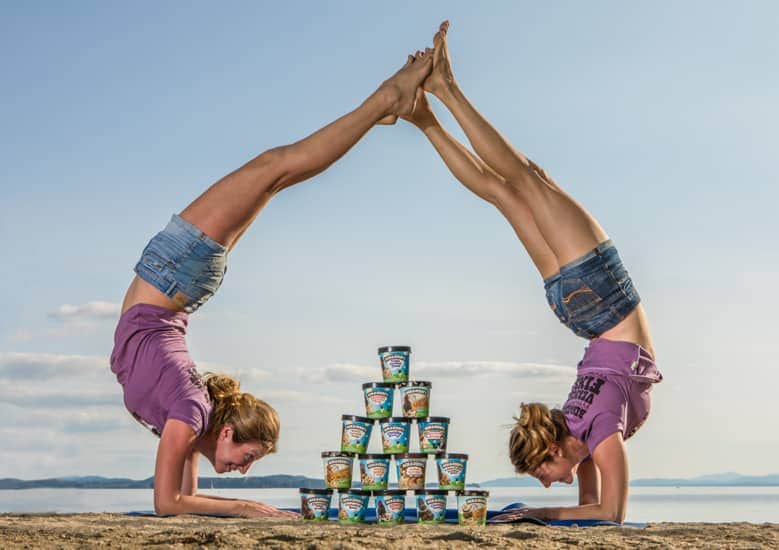 Ben & Jerry'a & yoga