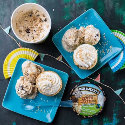 Vegan Coconut Seven Layer Bar Cupcakes