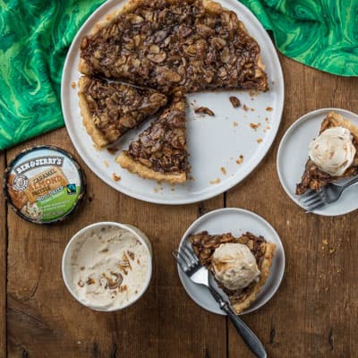 Vegan Caramel Almond Brittle Tart