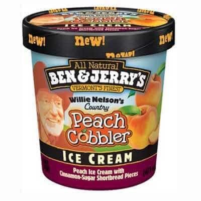 A pint of Willie Nelson’s Country Peach Cobbler