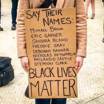Black Lives Matter sign