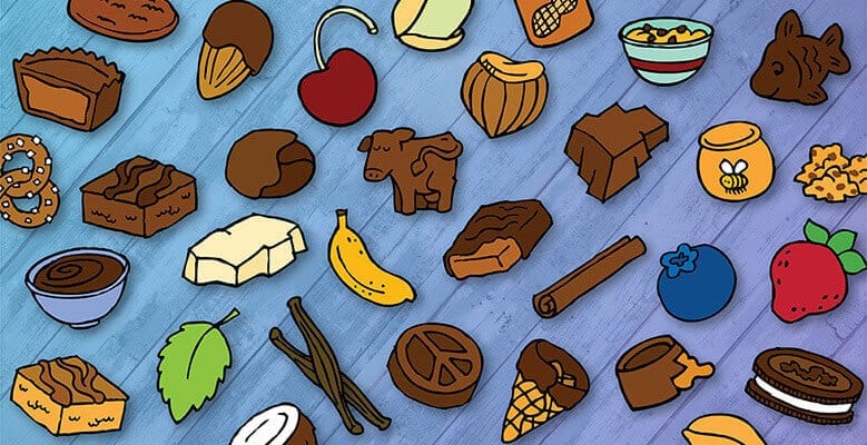 illustration of ice cream chunks