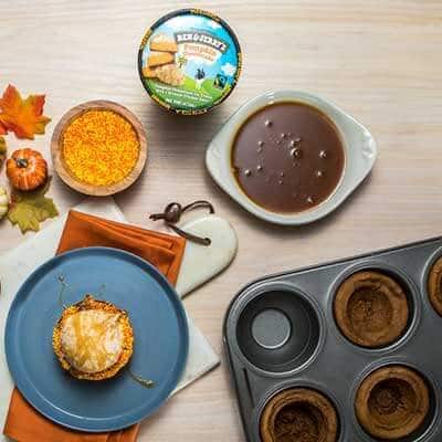Pumpkin Cheesecake Cookie Bowls