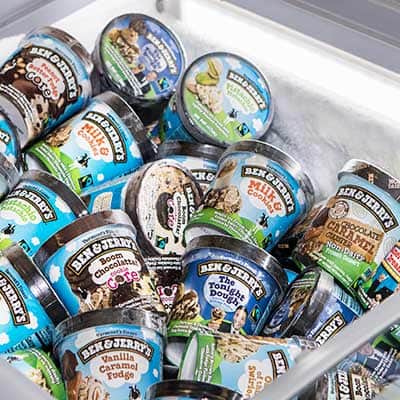 Pints in freezer