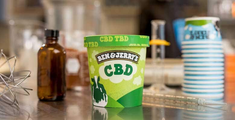 Ben & Jerry's pint that says "CBD" on the front.