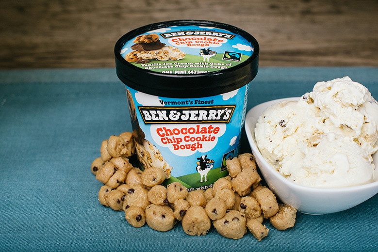 A pint of Chocolate Chip Cookie dough
