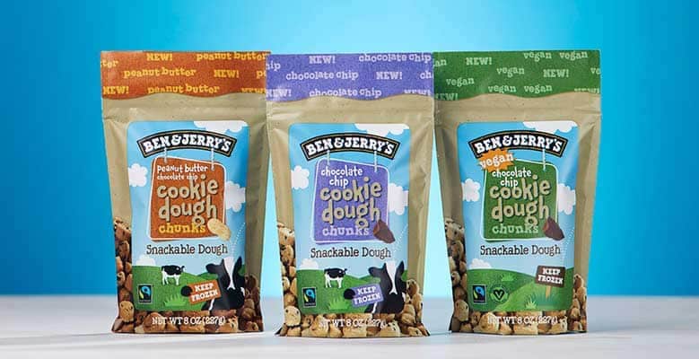 Ben & Jerry's Cookie Dough Chunks, 3 flavors