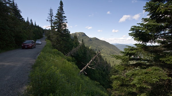 view of the mountains