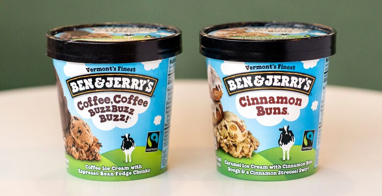 Ben & Jerry's: Coffee Coffee BuzzBuzzBuzz + Cinnamon Buns = Wake & Bake