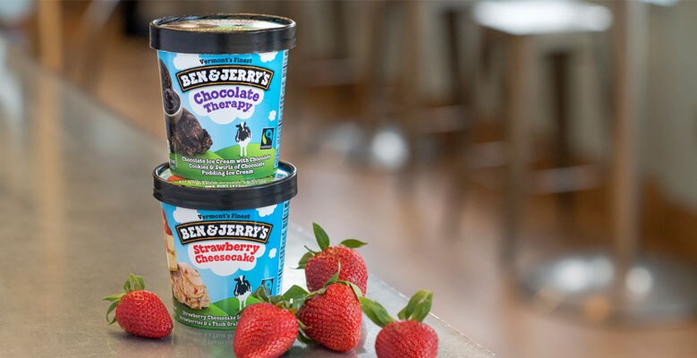 Ben & Jerry's: Chocolate Therapy + Strawberry Cheesecake = Chocolate Covered Strawberry