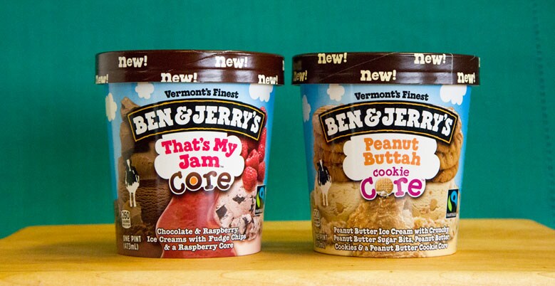 Pints of Ben and Jerry's That's My Jam and Peanut Buttah