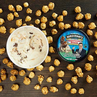 Ben & Jerry's Americone Dream with caramel corn