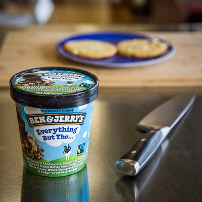 A picture of a pint of Ben & Jerry's ice cream