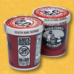 two pints of Heath Bar Crunch