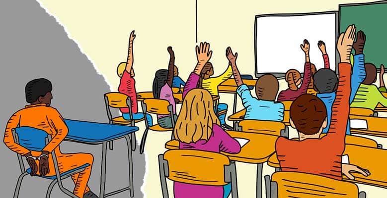 Kinds in classroom