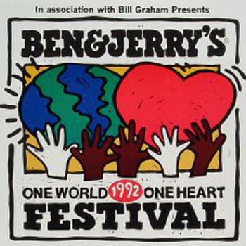 Picture of a world and a heart with multi color hands