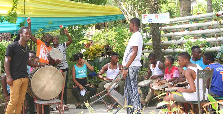 Young people at the One Love Youth Camp in Jamaica