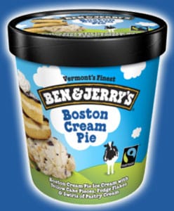 A pint of Ben & Jerry's boston cream pie Ice cream