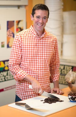 Flavor guru Chris cutting the chunks