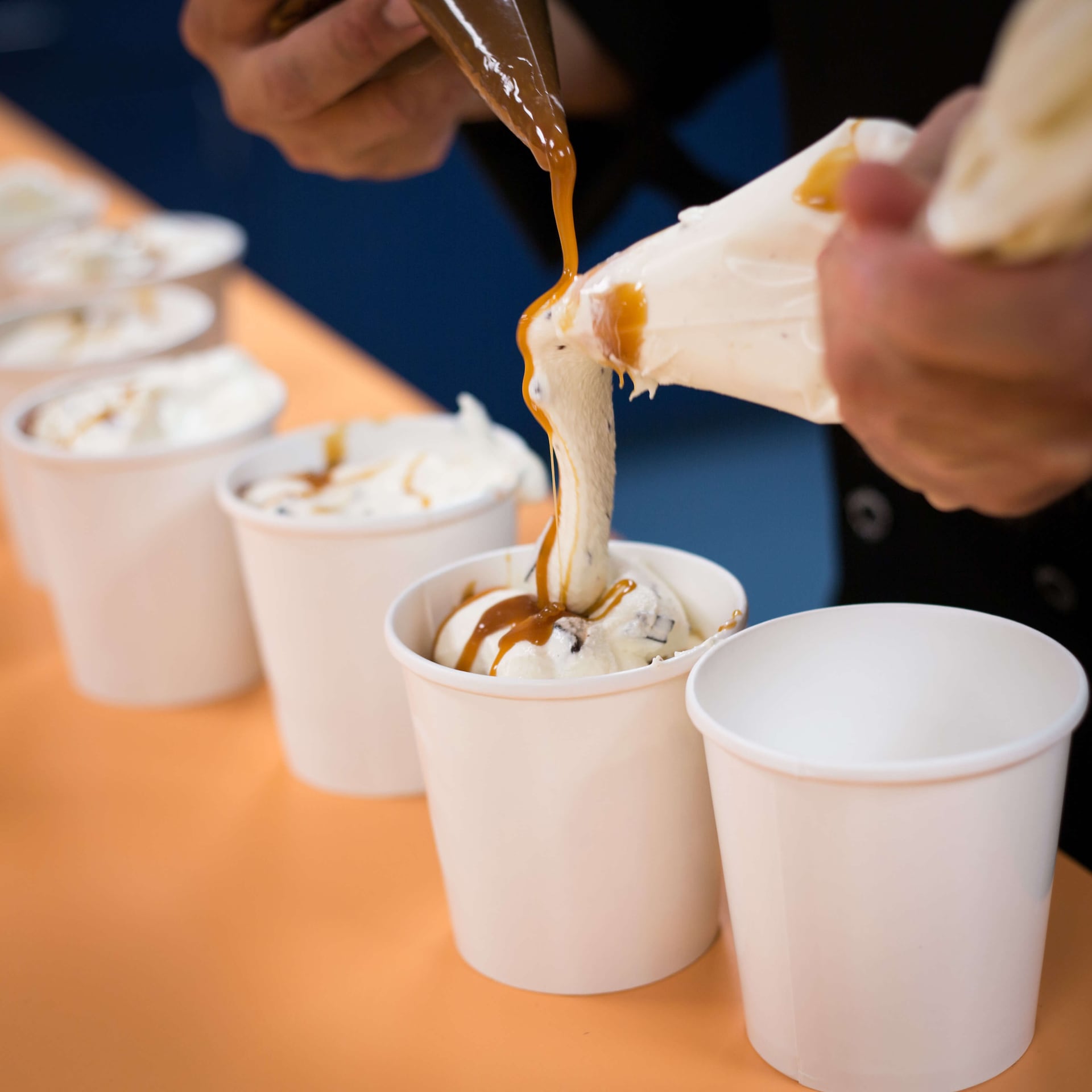 Putting the ice cream to a flavor test