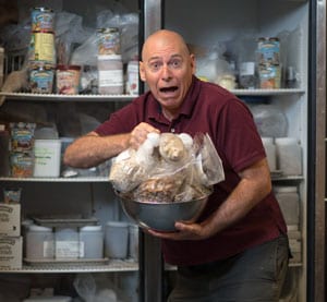 Flavor guru Peter with different ingredients