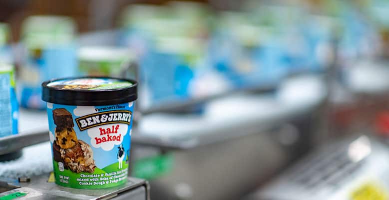 Pint of Half Baked at Ben & Jerry's manufacturing plant